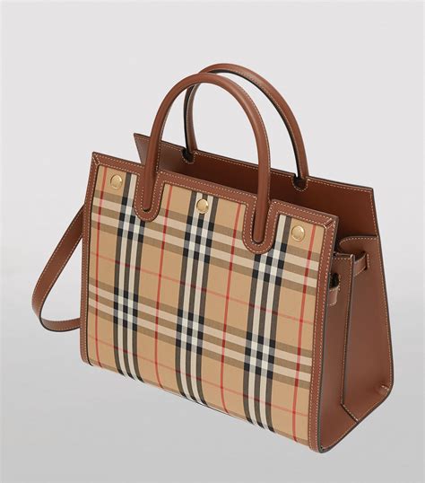 burberry classic check handbag|Burberry small vintage check bag.